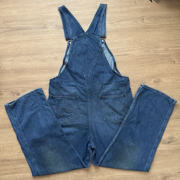 Wrangler Casey Jones Denim Overalls Bib Mens Size L Y2K - Picture 2 of 8